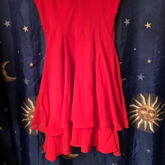 Short Beaded Red Formal Dress (Peak Evening) - Picture 5 of 8